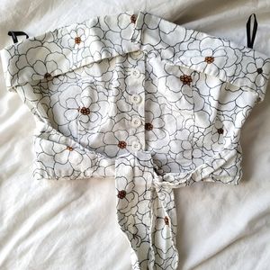 Floral Crop top bustier